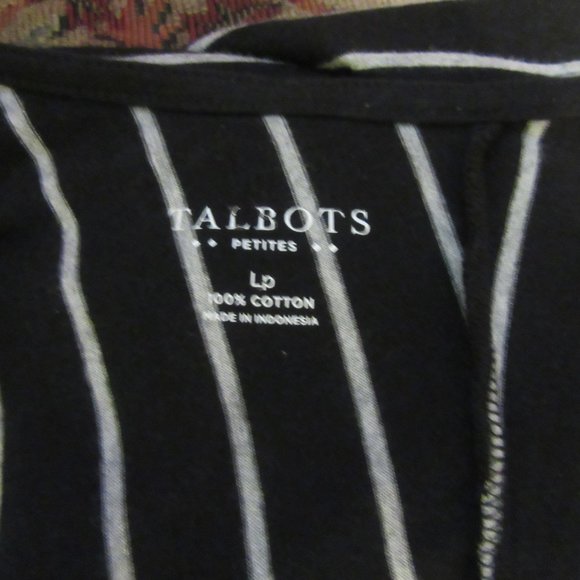 Talbots Petite Striped Open Cardigan Size LP - Picture 4 of 5